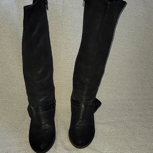 Fergalicious Strappy Black Boots